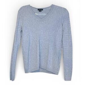 Tommy Hilfiger Sky Blue Ribbed Knit Sweater Size Small Classic Preppy